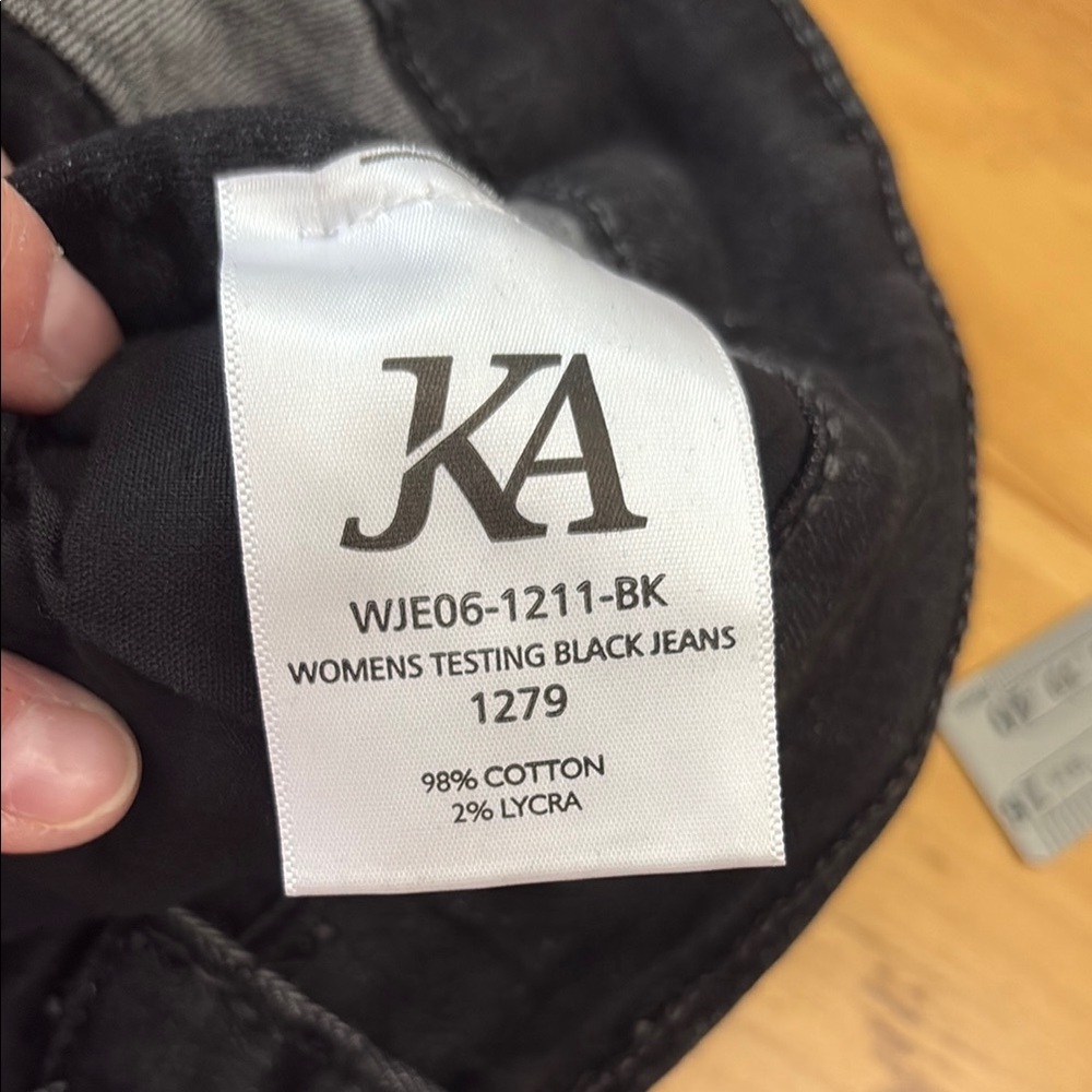 JK Attire Womens Black US 2 UK6 Testing Reverse Inside Out Graffiti Skinny Jeans - Picture 12 of 14